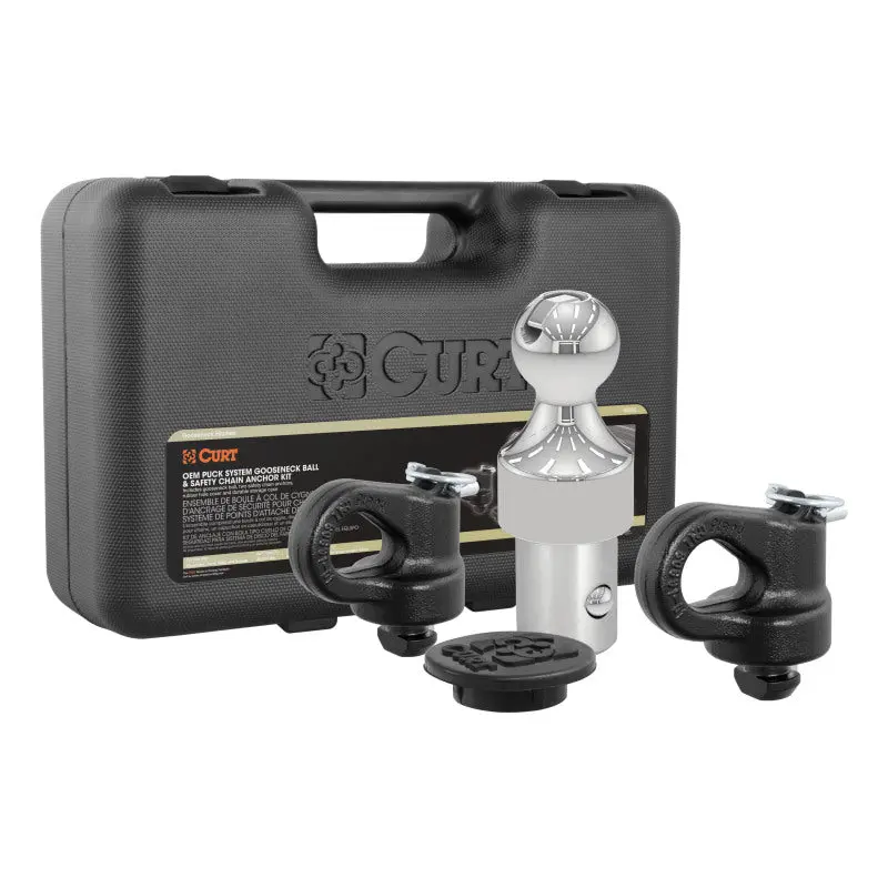 Curt Oem Puck-Compatible Gooseneck Hitch Kit – 2-5/16-Inch Ball & Safety Chain Anchors 1