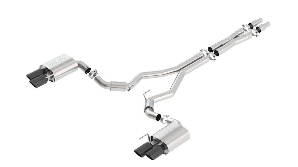 Borla S-Type Cat-Back Exhaust With Black Chrome Tips For 2018–2021 Ford Mustang Gt 1