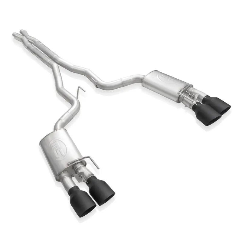 Stainless Works Cat-Back Exhaust With X-Pipe — Black Tips, Factory Connect, For 2020 Ford Mustang Gt500 1