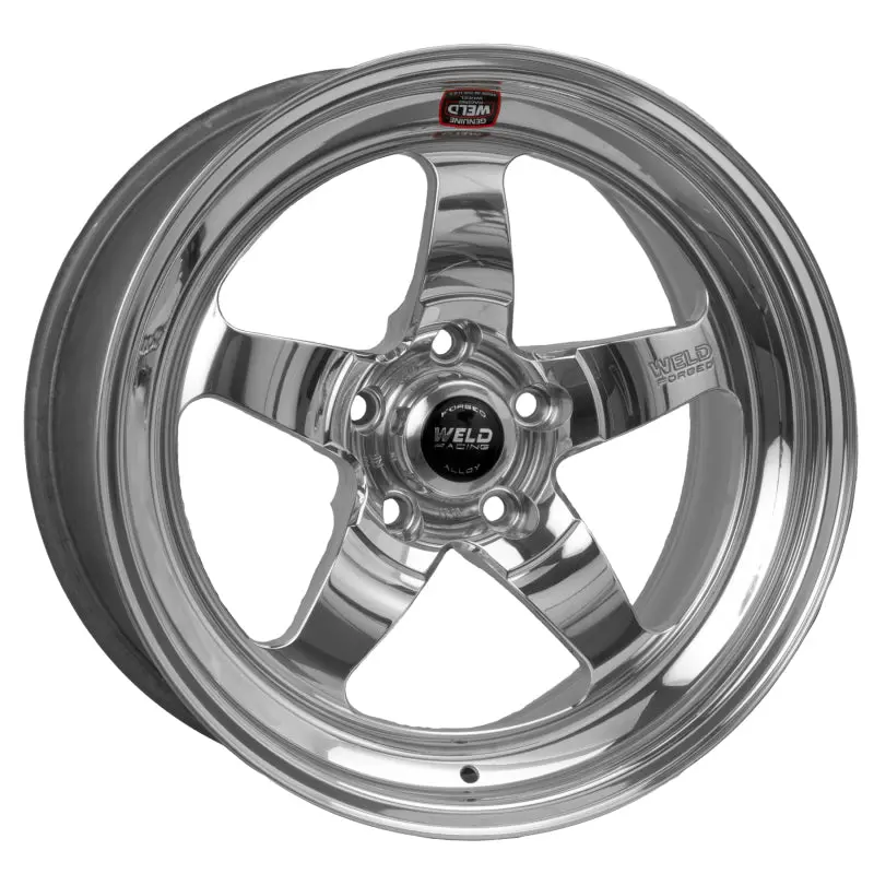 Weld S71 Polished 18X9 Inch Wheel – 5X4.5 Bolt Pattern, 5.7-Inch Backspace, Medium Pad Finish 1