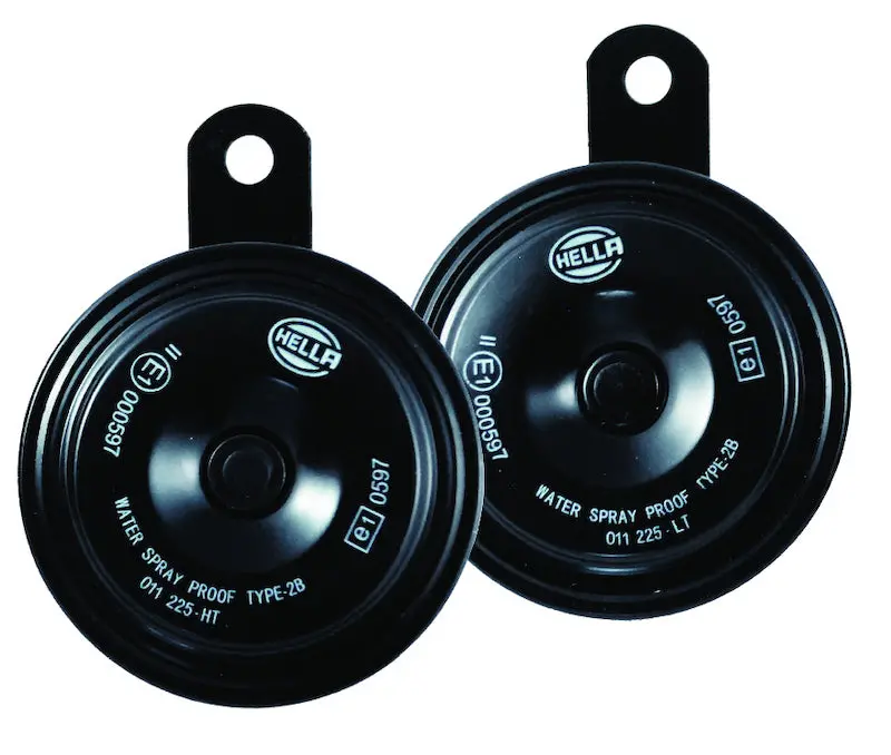 Hella Horn Kit Bx Blk Disc 77Mm 12V Univ 1