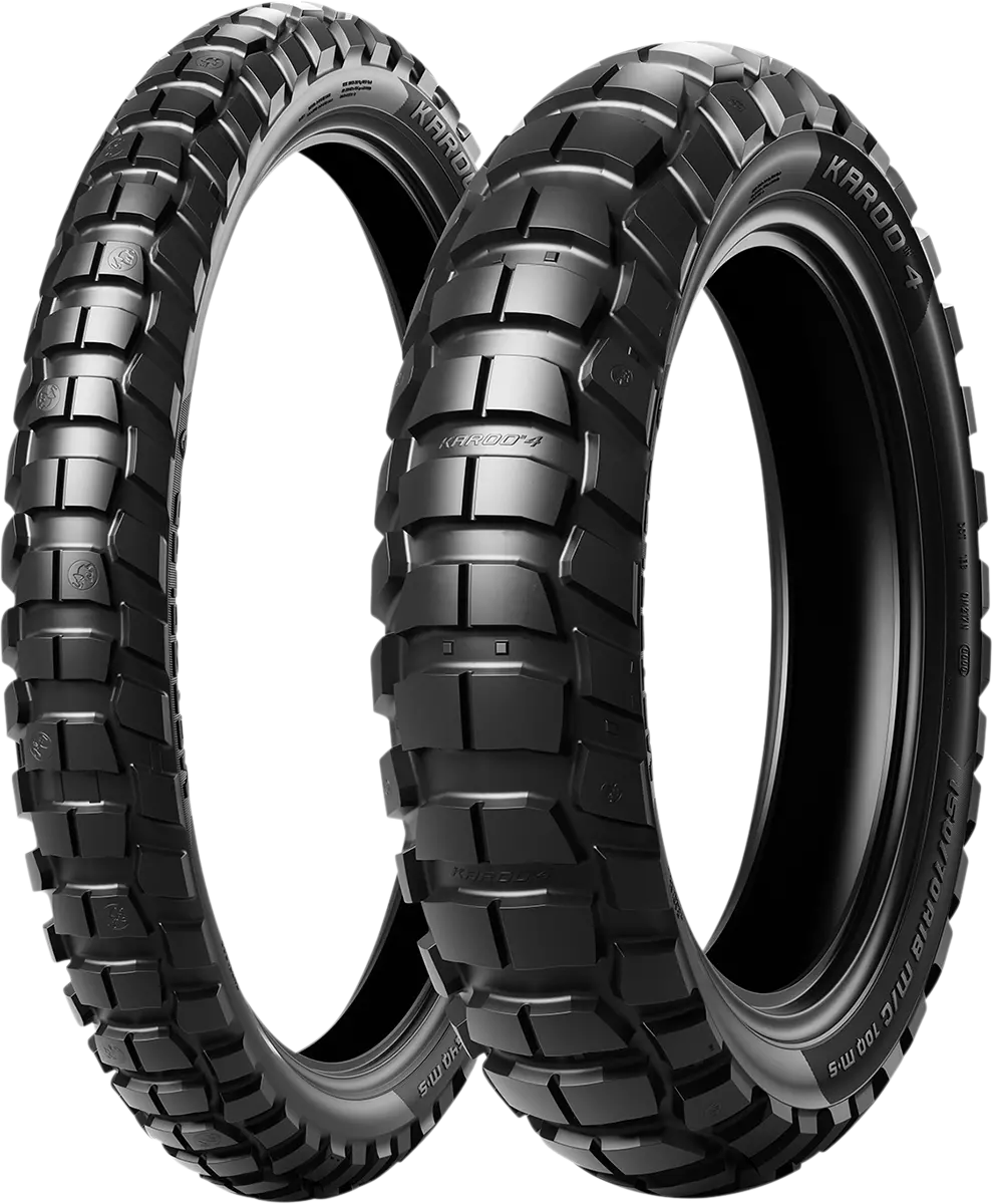 Metzeler Karoo 4 Front Tire – 100/90-19 57Q, Dual-Sport Adventure Tread, Tubeless Compatible 1