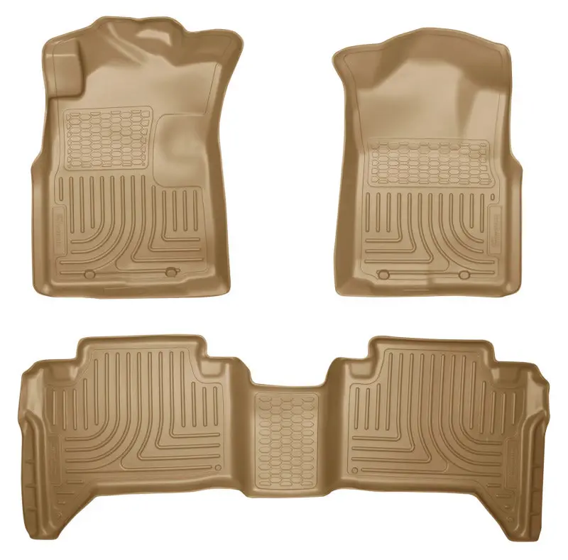 Husky Liners 05-13 Toyota Tacoma Weatherbeater Combo Tan Floor Liners 1