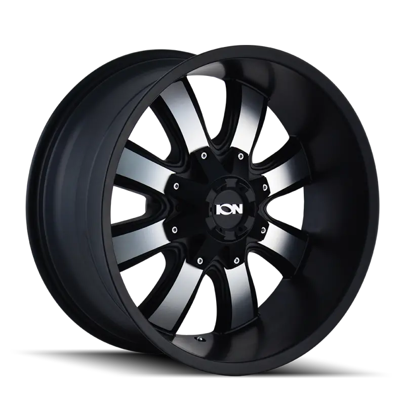 Ion Type 189 Alloy Wheel – 17X9", 8X165.1 Bolt Pattern, 18Mm Offset, 130.8Mm Hub Bore, Satin Black/Machined Face 1