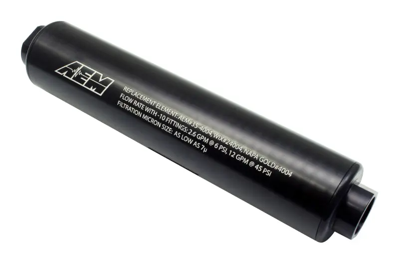 Aem Universal High-Flow -10 An Inline Black Fuel Filter 1