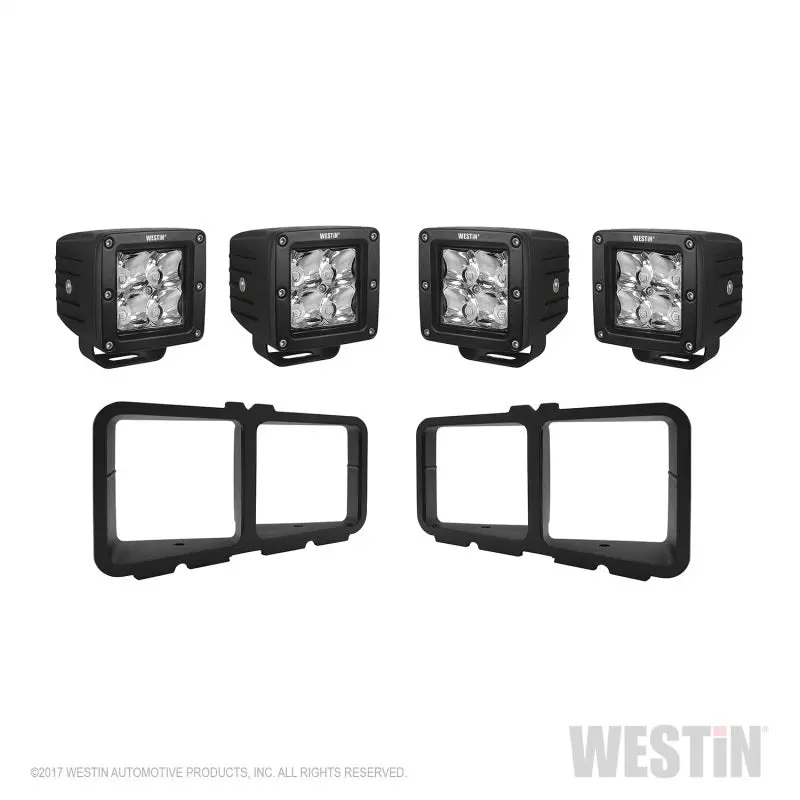 Westin Universal Led Light Kit – Textured Black, Designed For Outlaw Front Bumpers 1