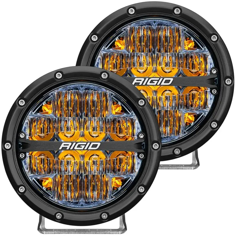 Rigid Industries 360-Series 6In Led Off-Road Drive Beam - Amber Backlight (Pair) 1