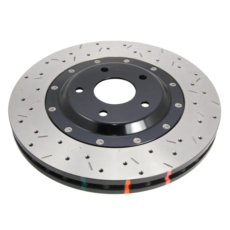 Dba 09+ Nissan Gtr R-35 Rear Drilled & Slotted 5000 Series 2 Piece Rotor Assembled W/ Black Hat (Ava 1