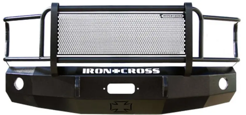 Iron Cross Gloss Black Heavy-Duty Front Bumper & Grill Guard For 2017–2019 Ford Super Duty F-250/F-350/F-450 1