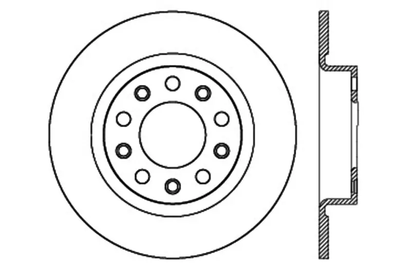 Stoptech 2013-2014 Dodge Dart Slotted & Drilled Right Rear Rotor 1