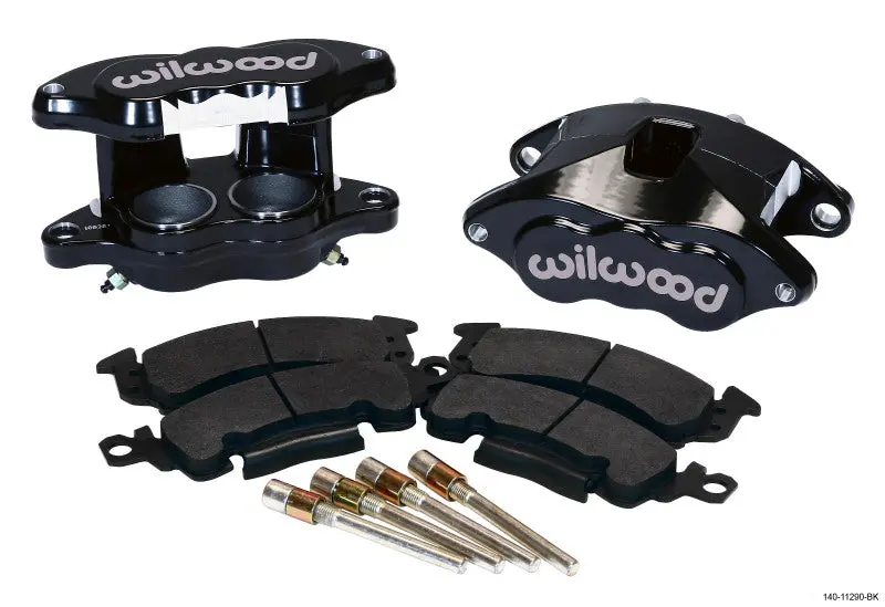 Wilwood D52 Black Powder-Coated Front Brake Caliper Kit – 2.00" Dual Pistons, 1.28" Rotor Compatible 1