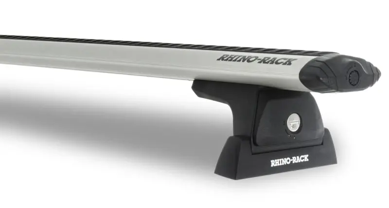 Rhino-Rack Vortex Roof Rack – 59-Inch Silver Pad-Mount Dual-Bar System 1