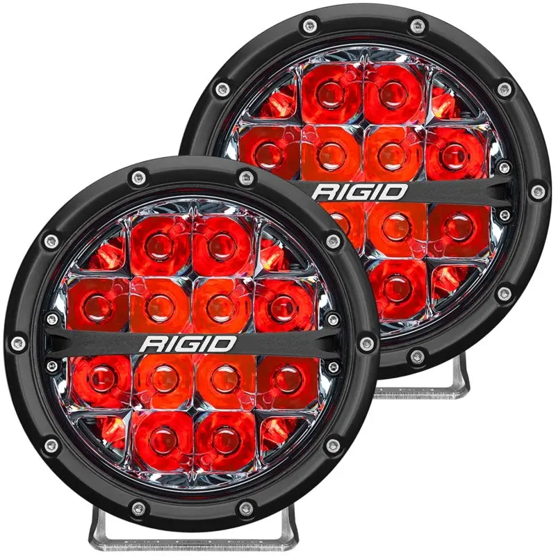 Rigid Industries 360 Series 6-Inch Led Off-Road Spot Light Pair – Red Backlight 1