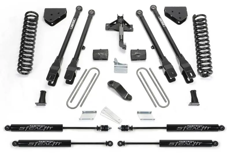 Fabtech 6-Inch 4-Link Lift System With Stealth Shocks For 2008–2016 Ford F-350/F-450 4Wd 8-Lug Trucks 1