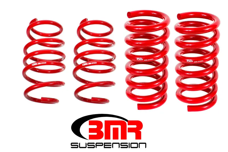 Bmr Handling Lowering Springs For 2015–2017 Ford Mustang S550 – Red Finish (Set Of 4) 1