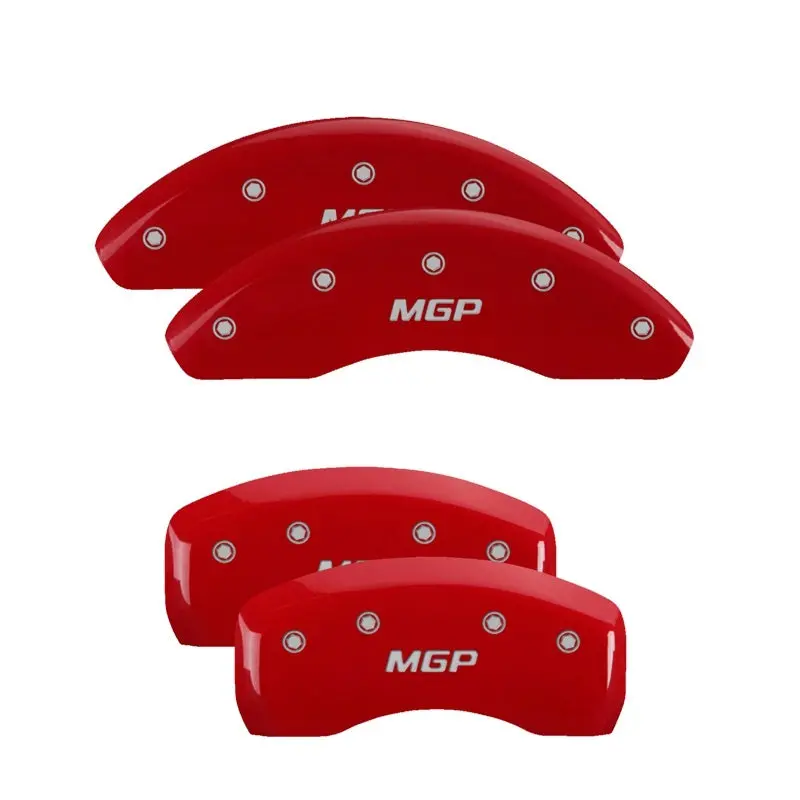 Mgp Engraved 4-Piston Caliper Covers – Front (Honda Logo), Rear (H Logo), Red Finish With Silver Chrome Accents 2