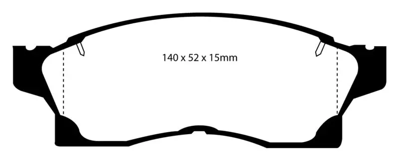 Ebc Redstuff High-Performance Front Brake Pads For 1991–1992 Toyota Mr2 Turbo 2.0L 1