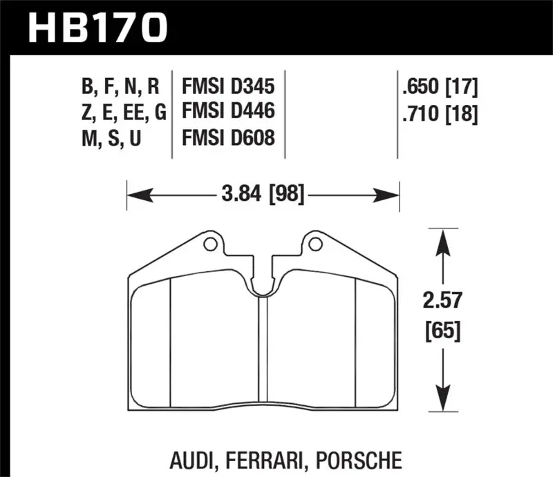 Hawk Hps High-Performance Street Brake Pads — All-Vehicle Application 1
