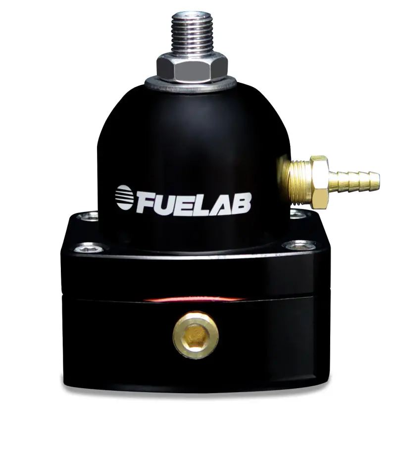 Fuelab Efi Adjustable Fuel Pressure Regulator – Large-Seat Design, 25–90 Psi Range, Dual -6An Inlets, Single -6An Return (Black) 1