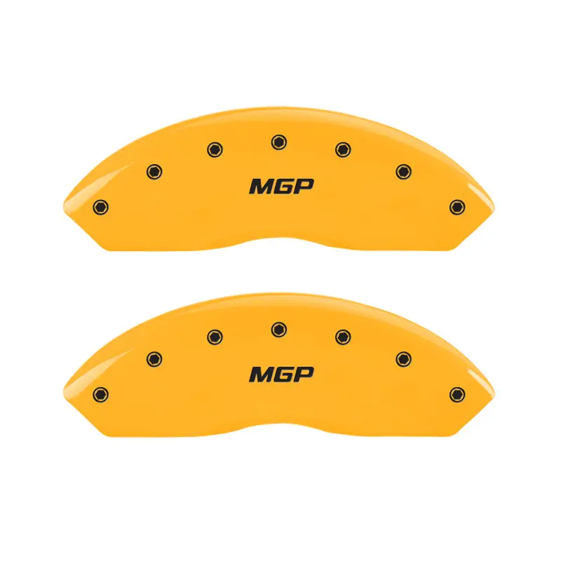 Mgp Engraved Caliper Covers – Front & Rear Set For 2005 Lincoln Ls, Yellow Finish With Black Lettering 1