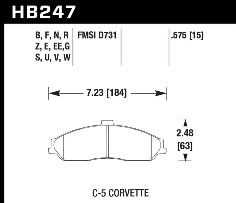 Hawk Platinum Hps Front Brake Pads – Compatible With 2008–2009 Cadillac Bls 5.0L 1