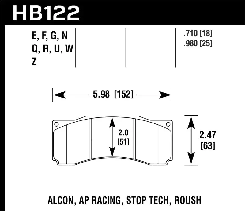 Hawk Stoptech St-60 Hps Street Brake Pads For Performance Calipers 1