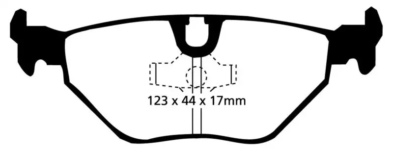 Ebc 87-91 Bmw M3 2.3 (E30) Redstuff Rear Brake Pads 1