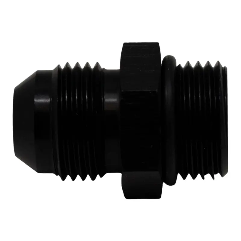 Deatschwerks 8An Orb Male To 8An Male Flare Adapter With O-Ring – Matte Black Anodized 1