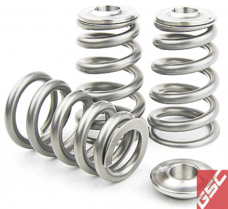 Gsc Power-Division Single Conical Valve Spring & Titanium Retainer Kit For Mitsubishi 4G63T – Extreme Pressure, Includes Seat 1
