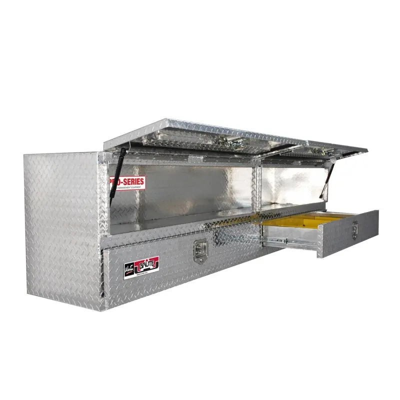 Westin Brute Heavy-Duty Stake Bed Topsider – 96" Aluminum Contractor System With Bottom Storage Drawers 1