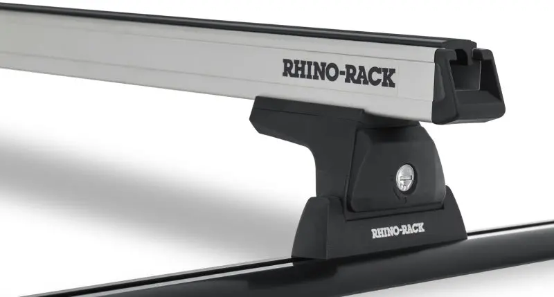 Rhino-Rack Heavy-Duty 59-Inch Two-Bar Roof Rack With Integrated Tracks – Silver Finish 1