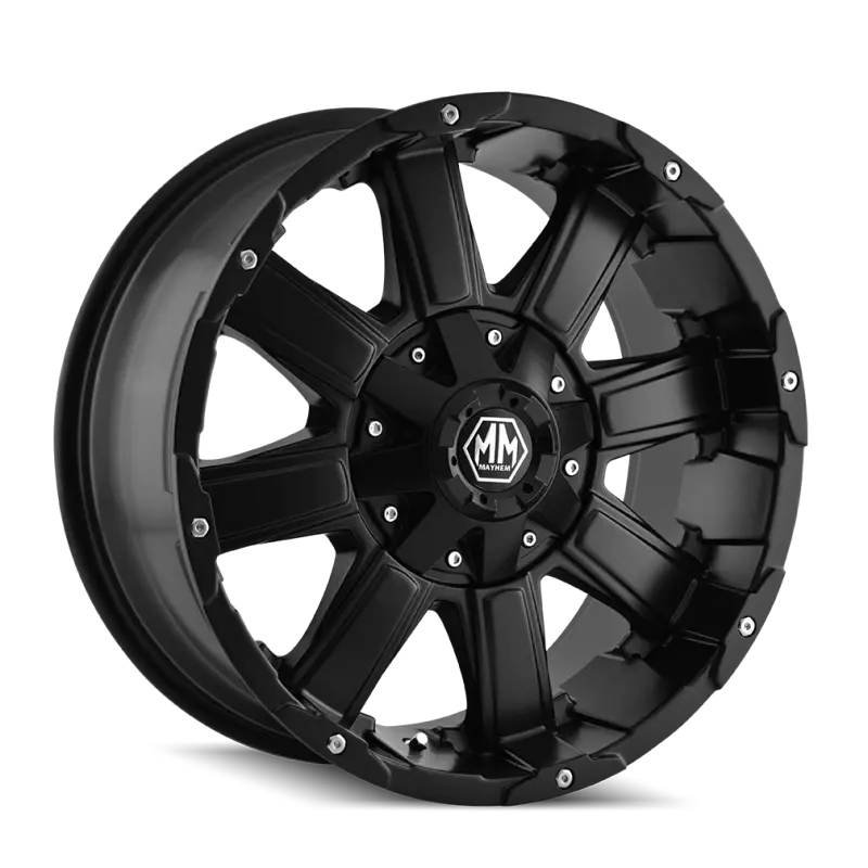 Mayhem Chaos 20X9 Matte Black Forged Wheel – 8X180 Bolt Pattern, +18Mm Offset, 124.1Mm Hub Bore 1