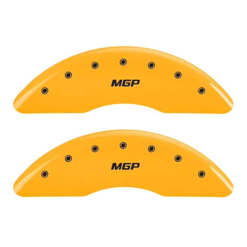 Mgp Engraved Front & Rear Caliper Covers – Yellow Finish W/ Black Chrome Accents 1