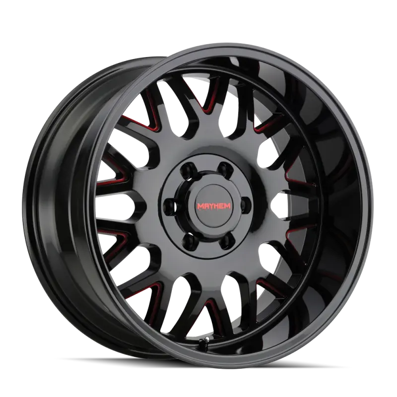 Mayhem 8110 Tripwire Forged Alloy Wheel – 20X10", 6X135, -19Mm Offset, 106Mm Hub, Black With Prism Red Accent 1