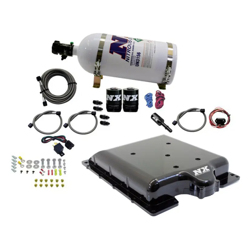 Nitrous Express Supercharger Lid Nitrous Kit For Dodge Hellcat & Demon – 100–400 Hp, Includes 10-Lb Bottle 1